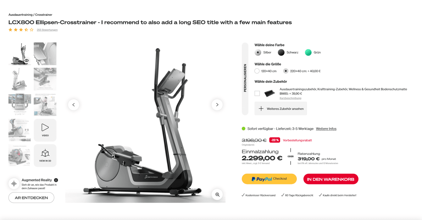 Magento 2 Sportstech PLP